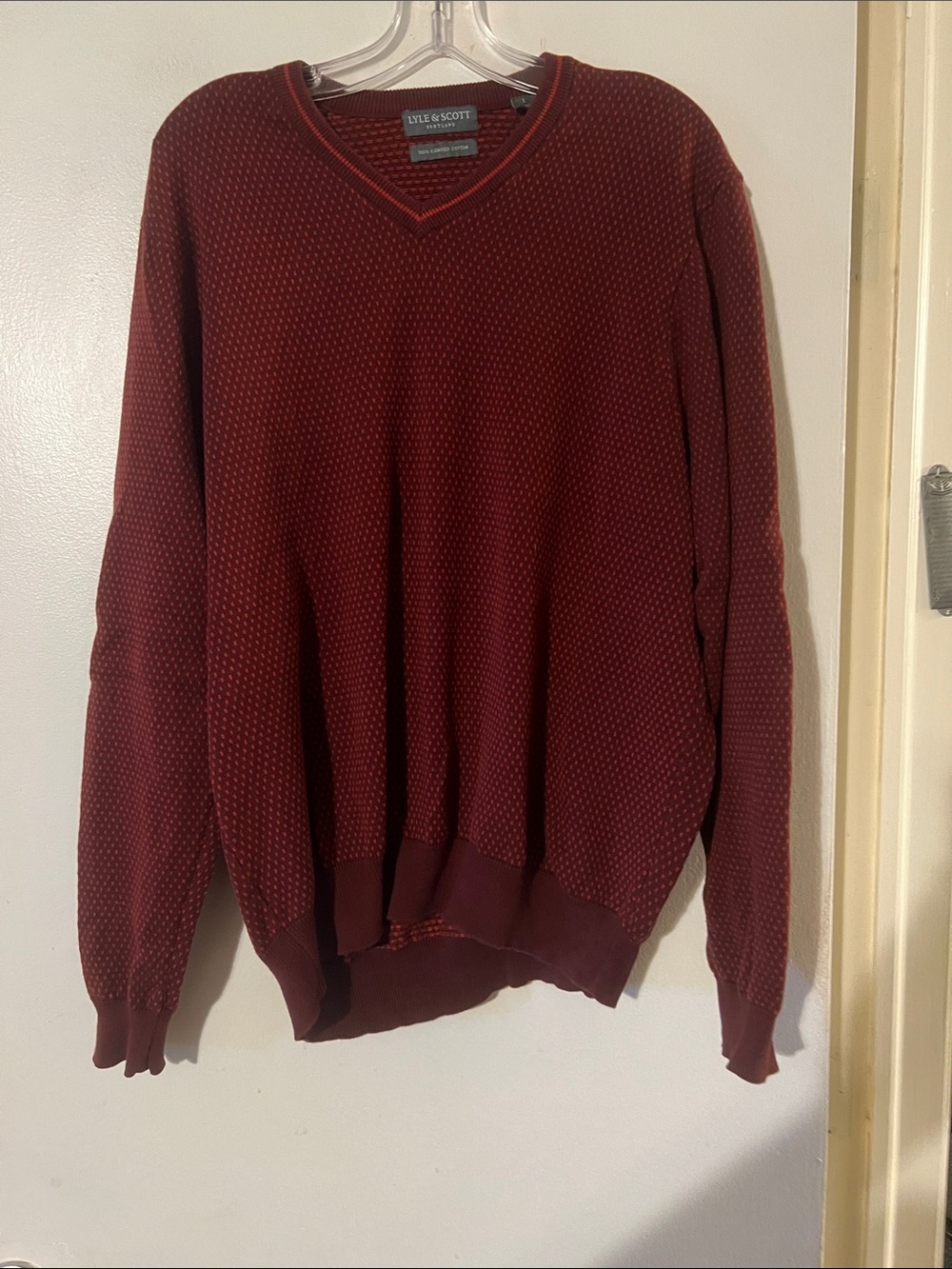 Lyle & Scott 100% combed cotton super soft v neck sweater